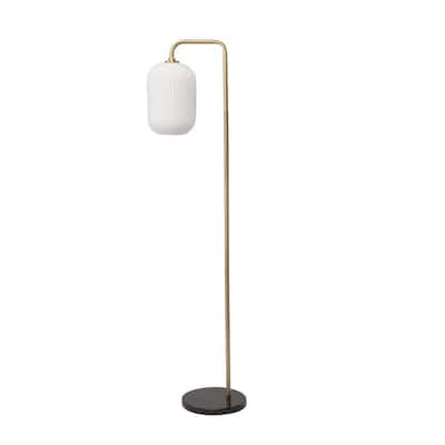 Gold Metal Contemporary Floor Lamp, Hudson Industrial Floor Lamp Threshold
