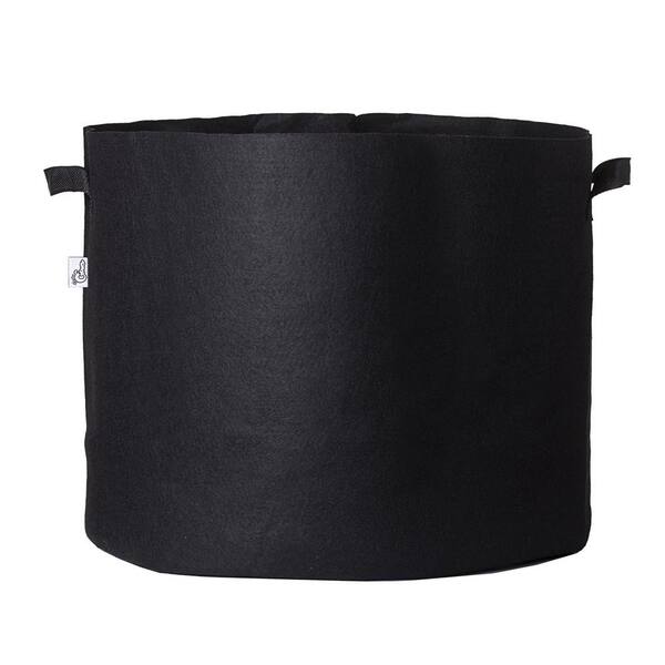 Hydro Crunch 28 in. x 26 in. 65 Gal. Breathable Fabric Pot Bag with Handles Black Felt Grow Pot