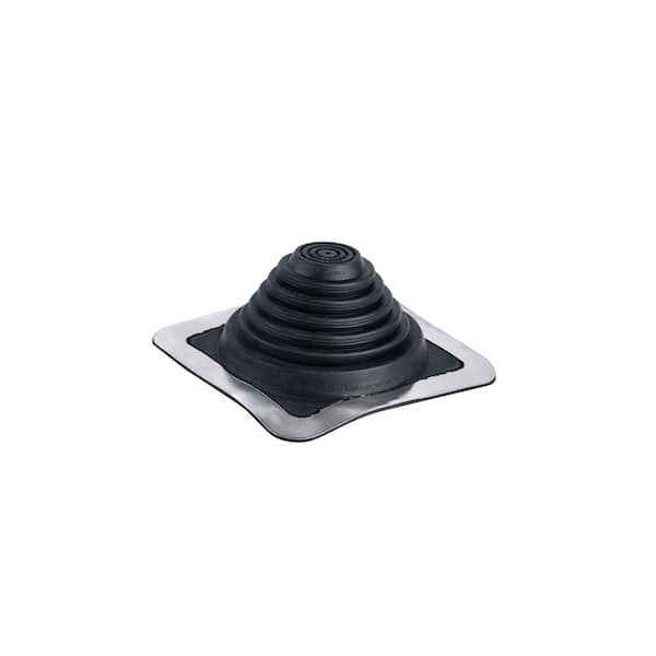 1/4 in. x 5-3/4 in. Aluminum Base Vent Pipe Flashing with Adjustable Rubber Collar in Black