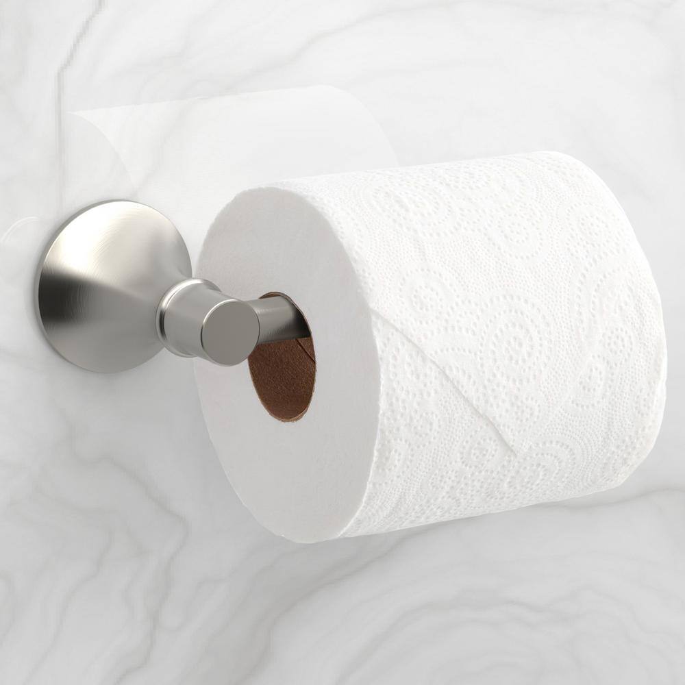 Brushed Nickel Wall Mounted Single Post Toilet Paper Holder