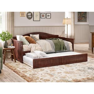 Nantucket Walnut Twin Solid Wood Daybed with Twin Trundle