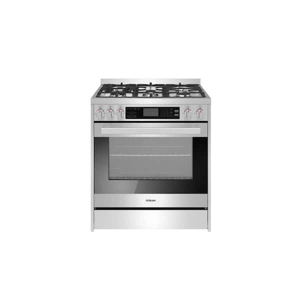 ROBAM 30 in. 5 Burner Slide-In Dual Fuel Range with Gas Stove and Electric Oven with Convection in. Stainless Steel