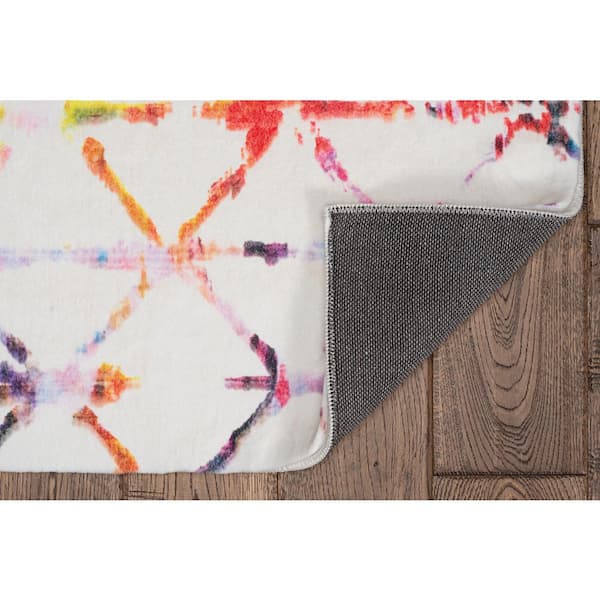 Hilaria Faux Rabbit Ivory & Multi 8x10 Area rug