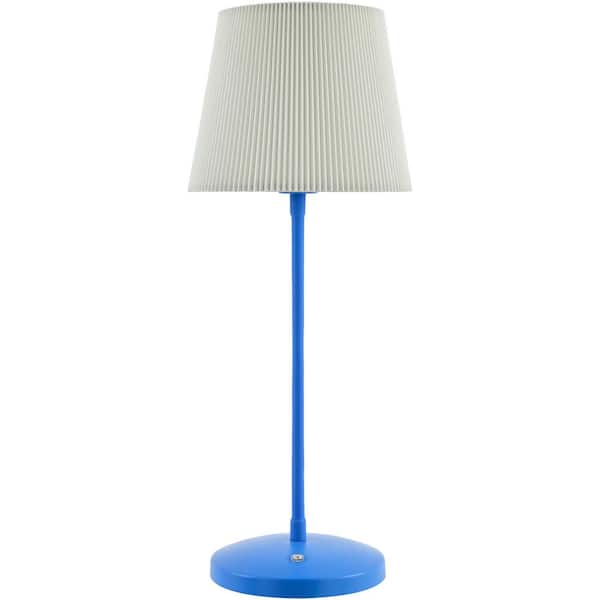 Livabliss Rigel REL-007 21 in. H x 8 in. W x 8 in. D Buffet Table Lamp, Blue