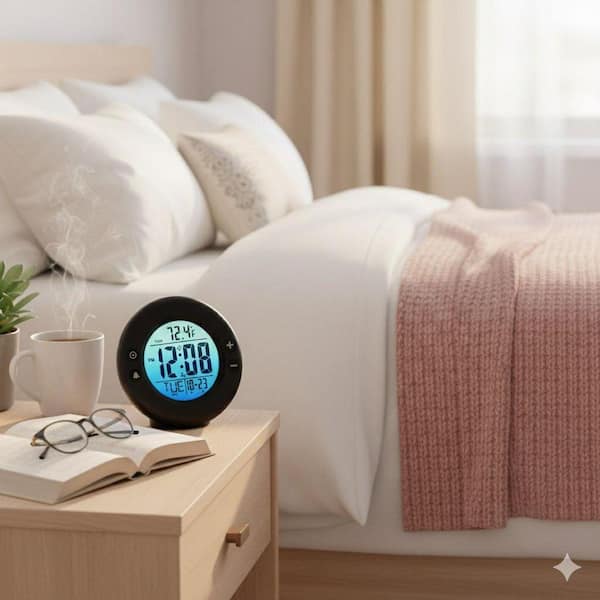 Westclox Digital Color Fade Alarm Clock, Black 72084B - The Home Depot