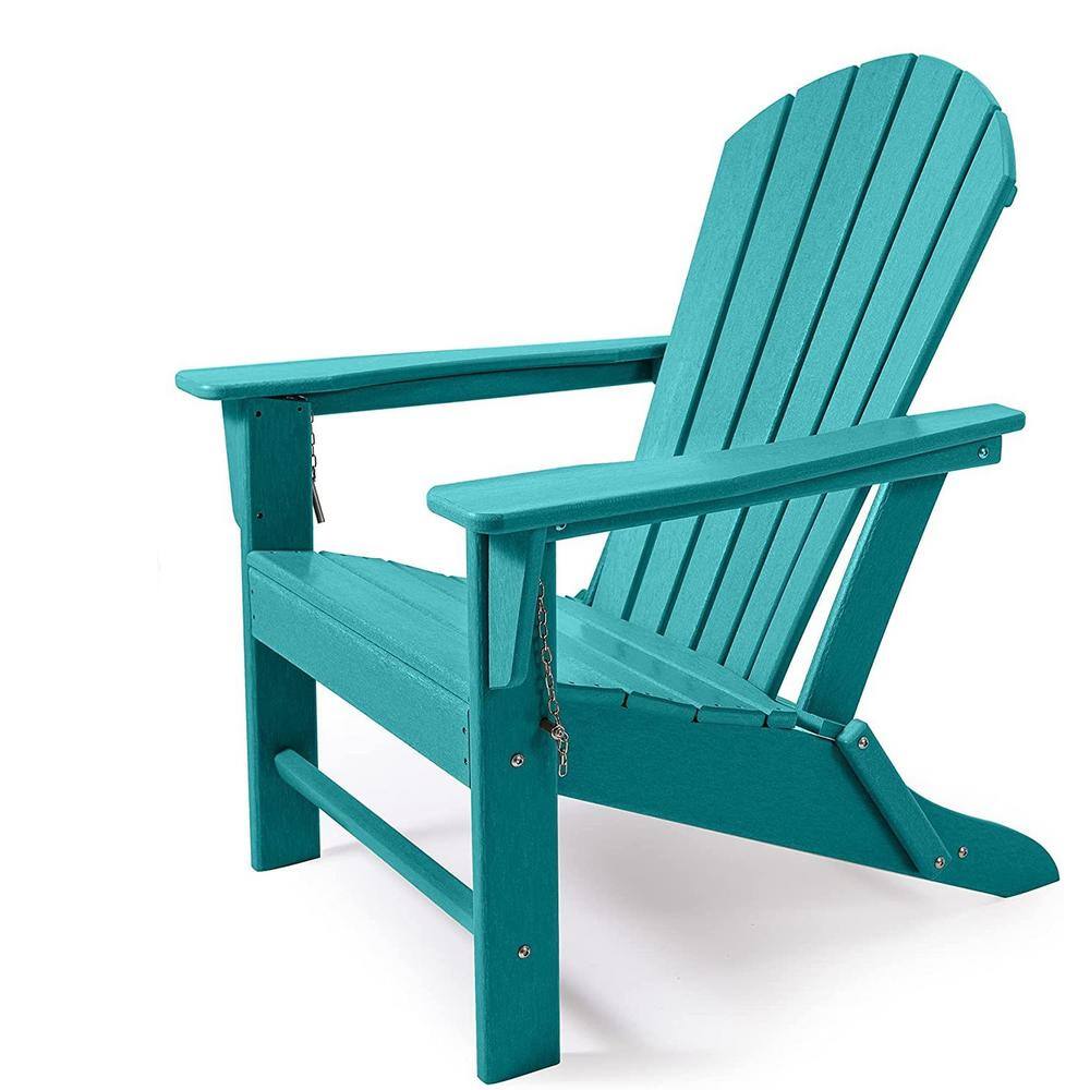 Blue Folding Plastic Adirondack Chair