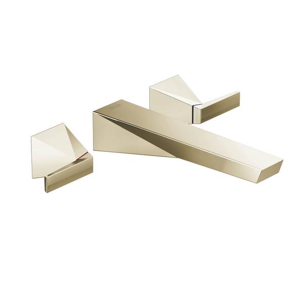 Delta Trillian 2-Handle Wall Mount Bathroom Faucet Trim Kit in Polished Nickel (Valve not Included)