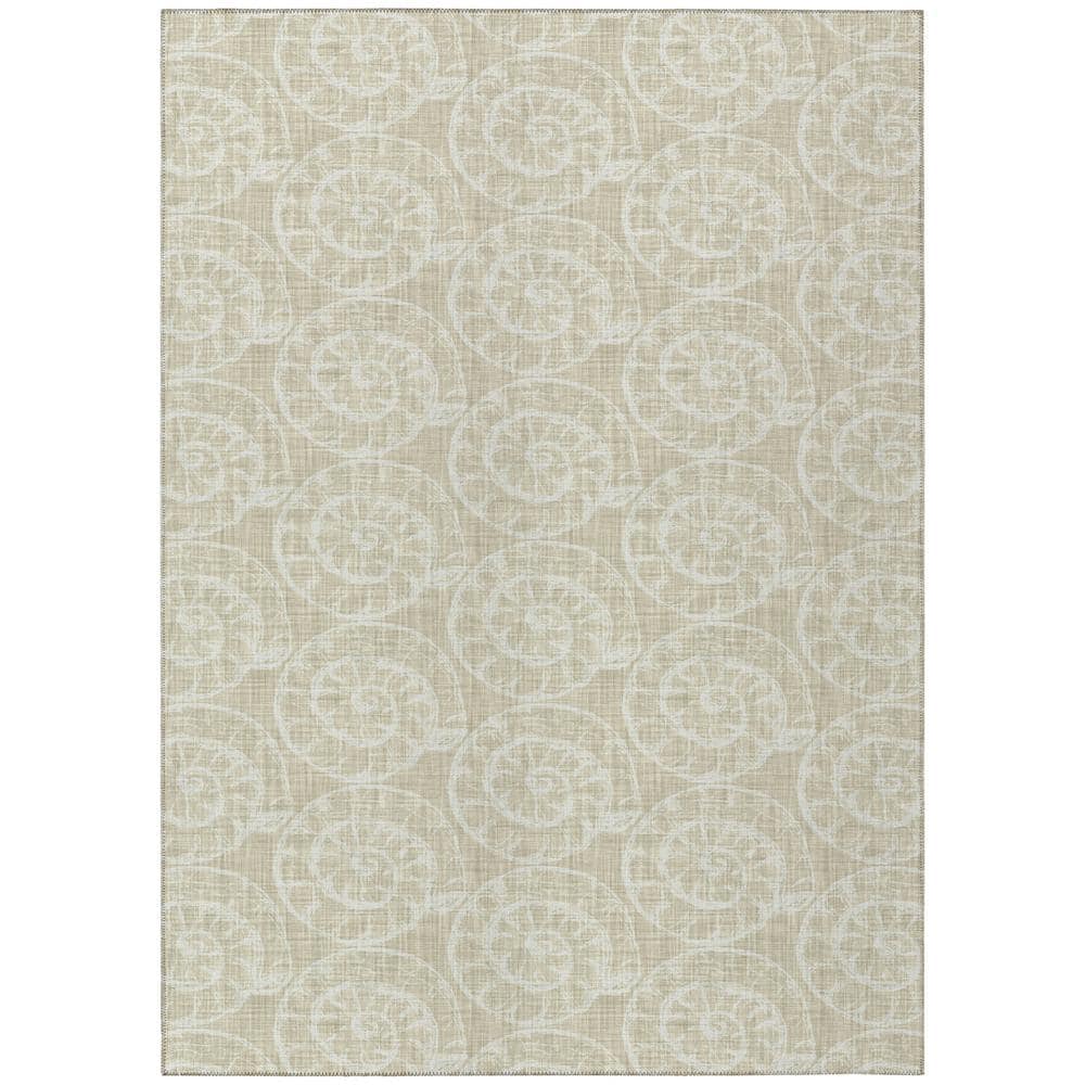 Surfside 3 ft. x 5 ft. Beige Geometric Indoor/Outdoor Area Rug