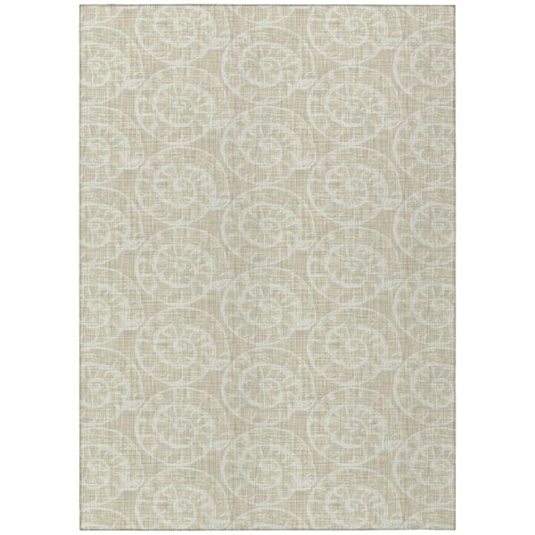 Addison Rugs Surfside 8 ft. x 10 ft. Beige Geometric Indoor/Outdoor Area Rug