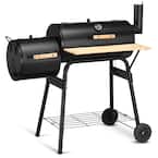 Outdoor BBQ Grill Charcoal Barbecue Pit Patio Backyard Meat Cooker Smoker in Black