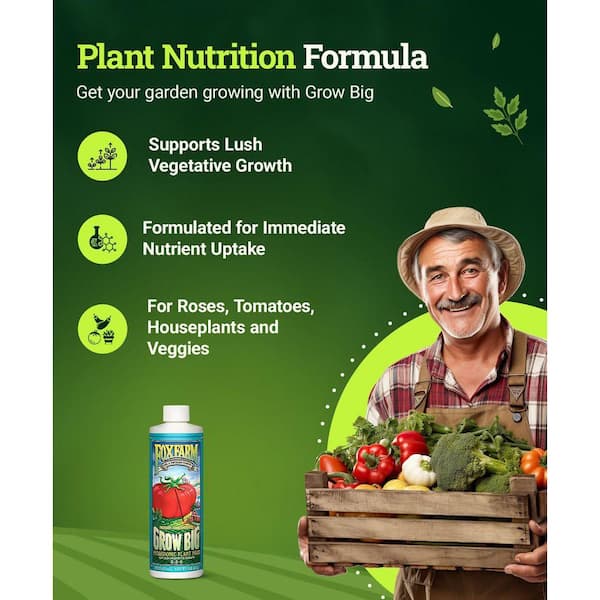 Primehome Hydro Organic Liquid Fertilizer 1-Pint, 3-2-6 for Hydroponic  Systems, Vegetative Growth Flowering Fruiting HD-VANK-OF-4 - The Home Depot