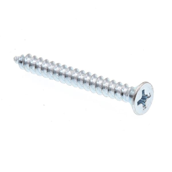 Prime-Line #8 x 1-1/2 in. Zinc Plated Steel Phillips Drive Flat Head Self-Tapping Sheet Metal Screws (100-Pack)