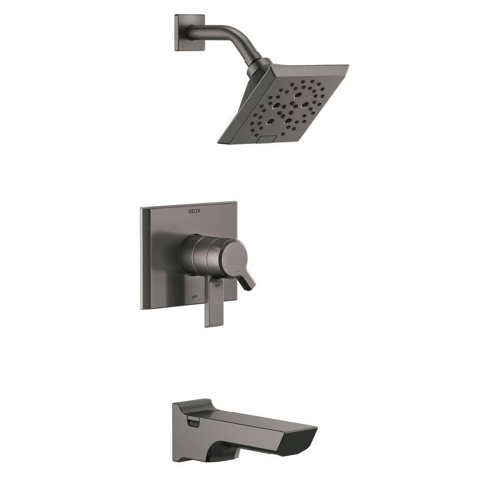 Pivotal 1-Handle Wall-Mount Tub and Shower Trim Kit in Lumicoat Black Stainless with H2Okinetic (Valve Not Included) price history on PriceWatchPro