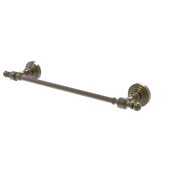Allied Brass Retro Wave Collection 18 in. Wall Mounted Single Towel Bar in Antique Brass