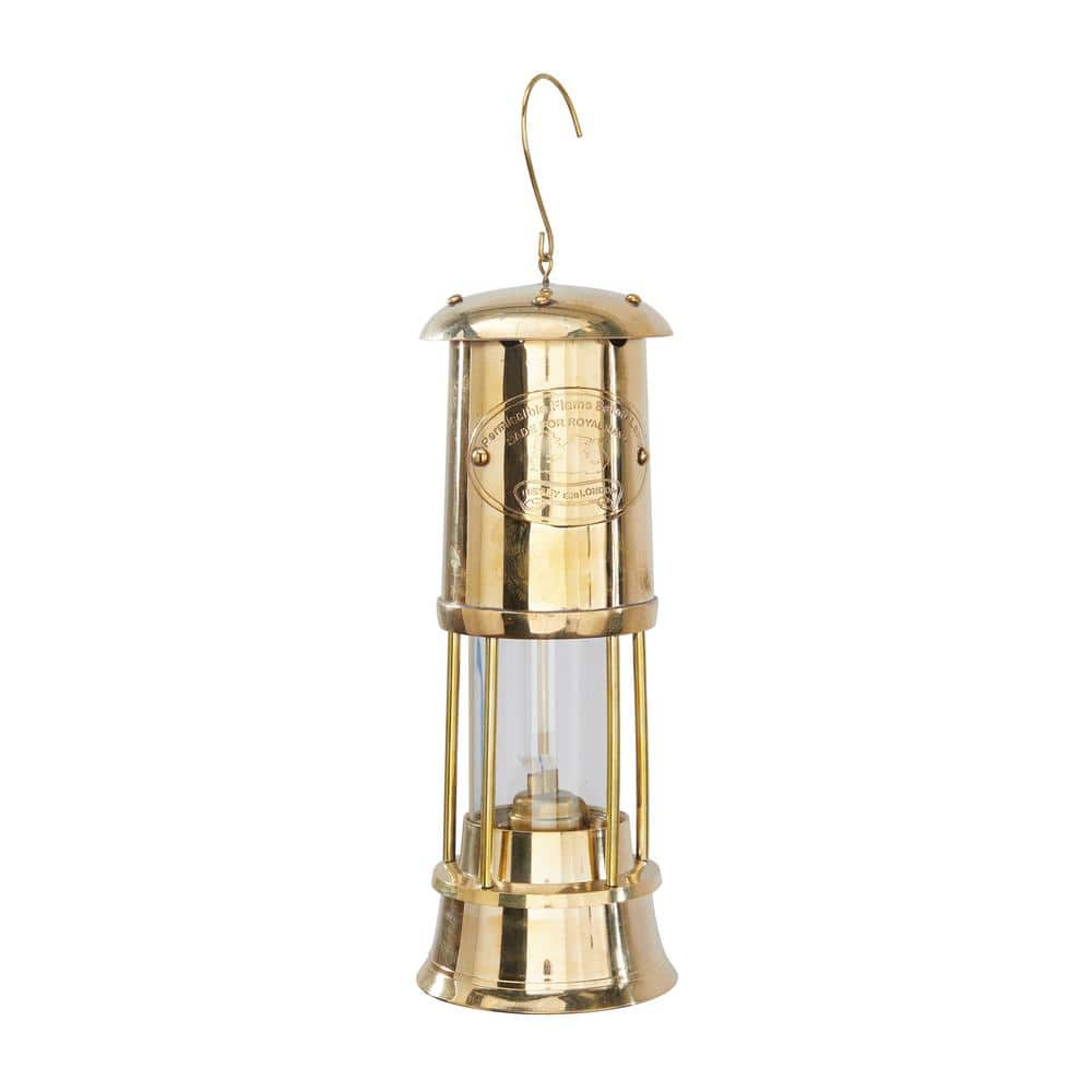 Litton Lane Brass Metal Aladdin Lamp 042228 - The Home Depot
