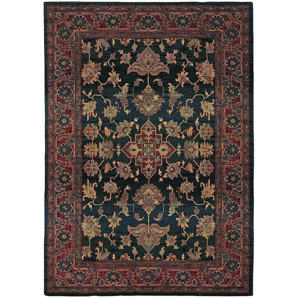 Home Decorators Collection Enchantment Marine Blue 8 ft. x 11 ft. Area Rug