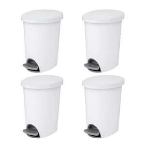 2.6 Gal. Wastebasket with Lid and Base, 4-Pack