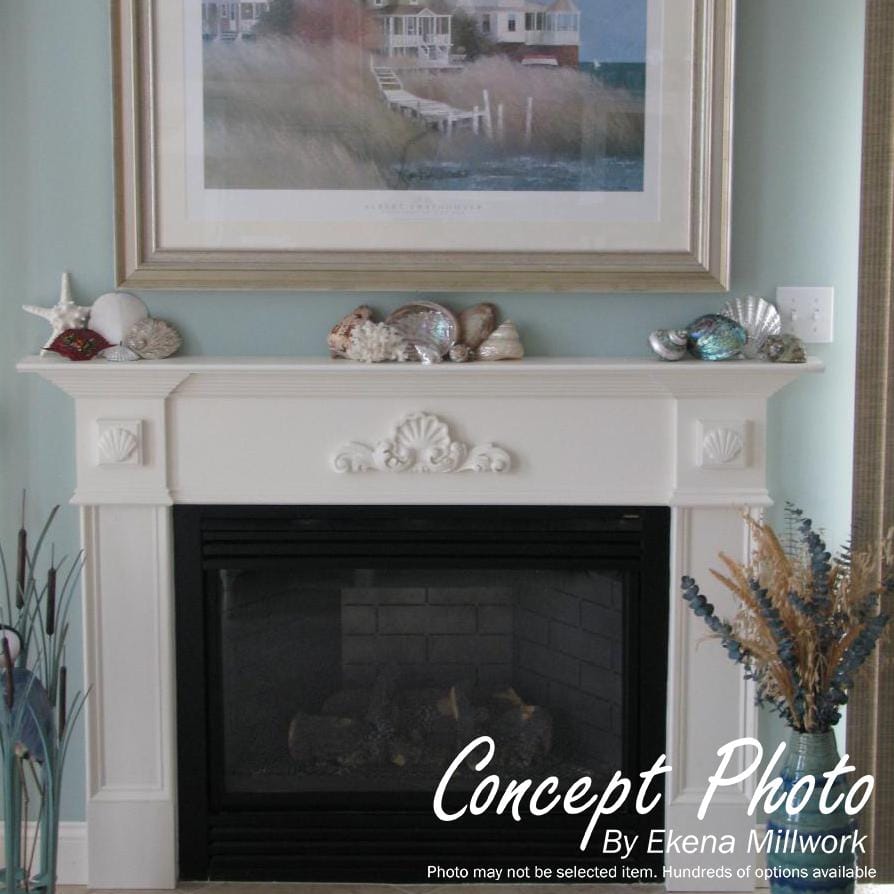 Maple Large Green Leaf Center with Scrolls Decorative Onlay