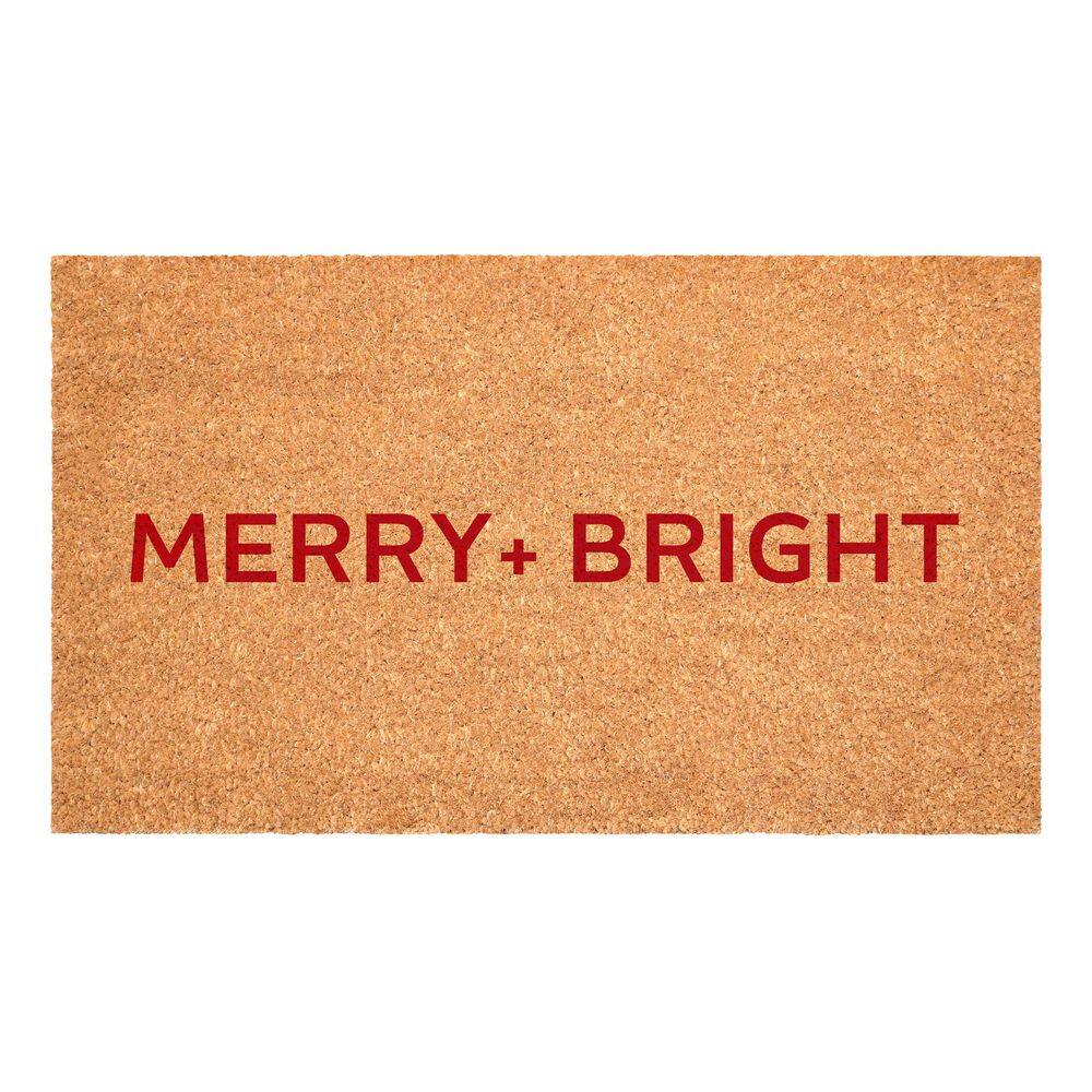 Red Ultra Modern Merry & Bright 17 in. X 29 inIndoor Outdoor Door Mat price history on PriceWatchPro