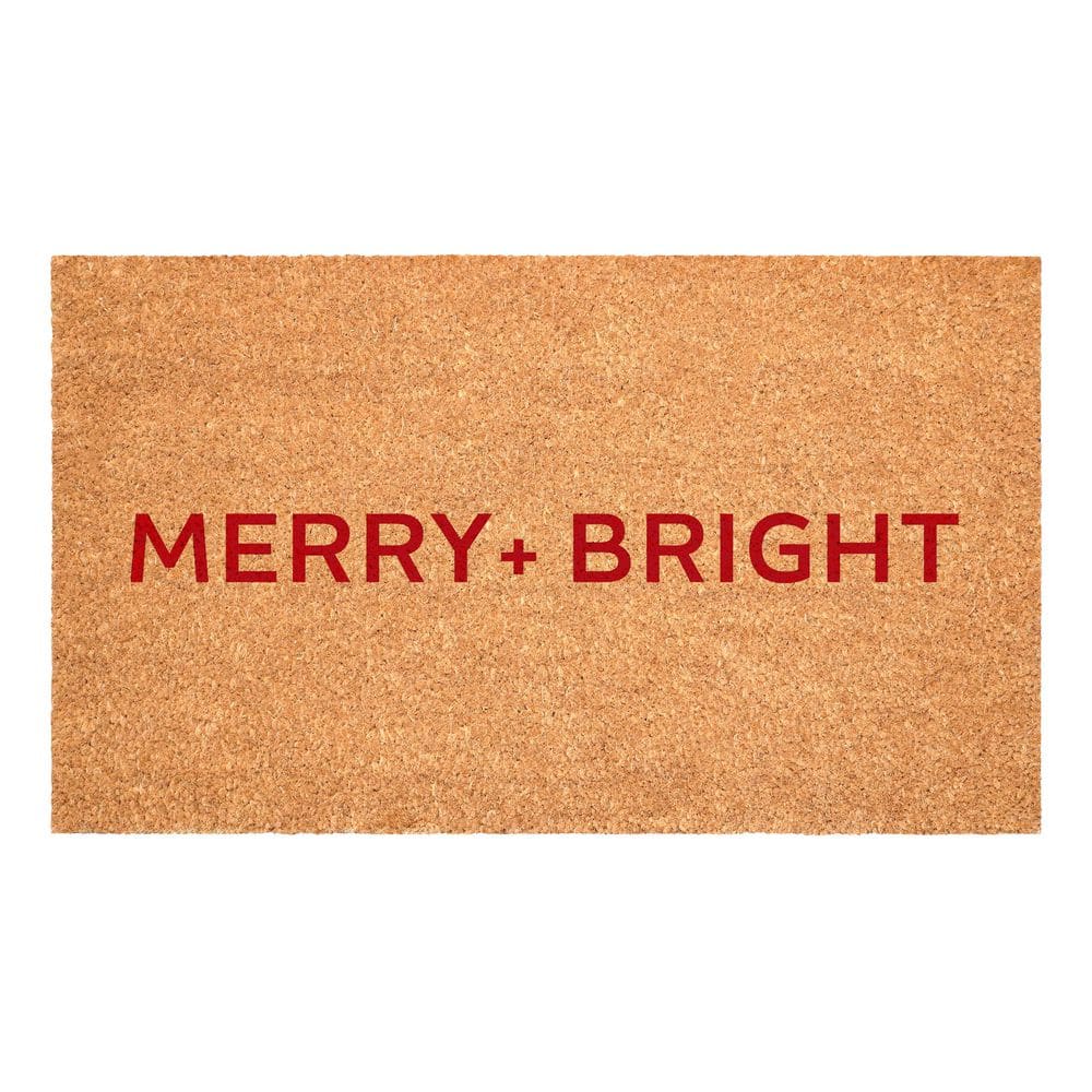 Red Ultra Modern Merry & Bright 24 in. X 36 inIndoor Outdoor Door Mat price history on PriceWatchPro