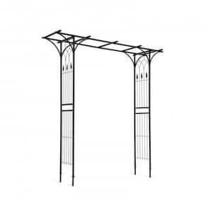 81 in. x 20.5 in. Metal Outdoor Garden Arch Arbor for Various Climbing Plant and Wedding Rose