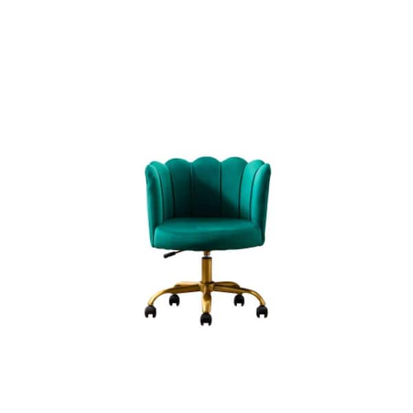 Tatahance 18.5 in. x 24 in. x 38.2 in. Modern Fashion Leisure Green Velvet Metal Frame Accent Chair