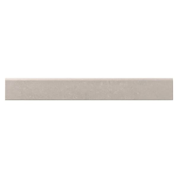 Urbane Pearl Gray 3.14 in. x 23.62 in. Matte Porcelain Bullnose Wall Tile (0.51 sq. ft./Each)