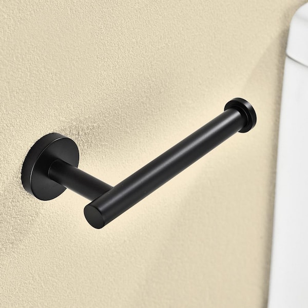 Wall Mount Matte Black Paper Towel Holder (2 Pack)