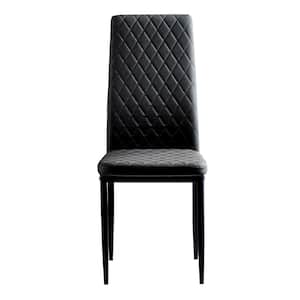 Black Leather Dining Chair (Set of 6)