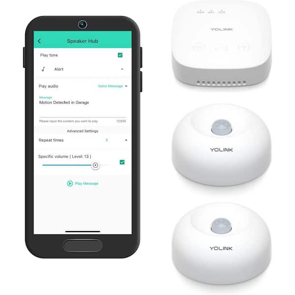 SpeakerHub and 2 Motion Sensor Smart Home and Security Kit
