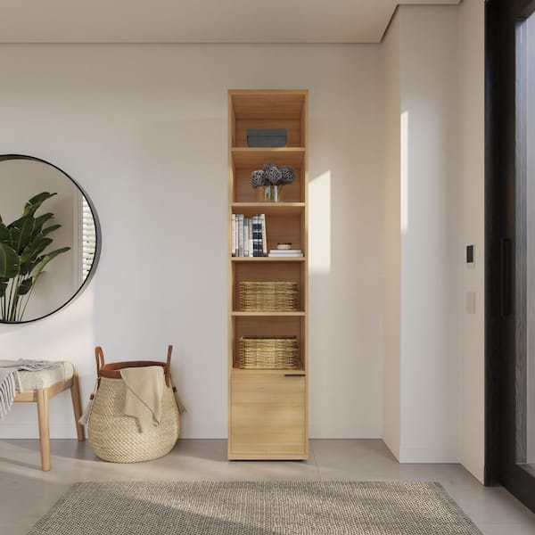 Porto Beige 72 in. H Storage Tower with 4 Shelves