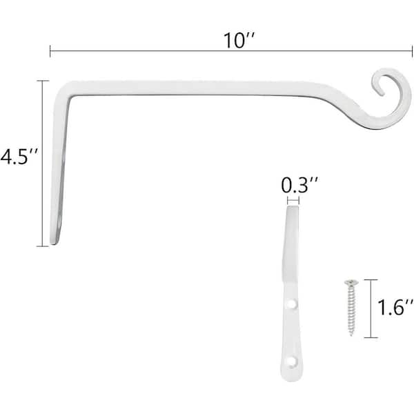 EVEAGE Plant Hanger Wall Hooks, Metal Hanging Plant Bracket - (Set of 2)  (12 in.) ZWZJ001/HWX001 - The Home Depot
