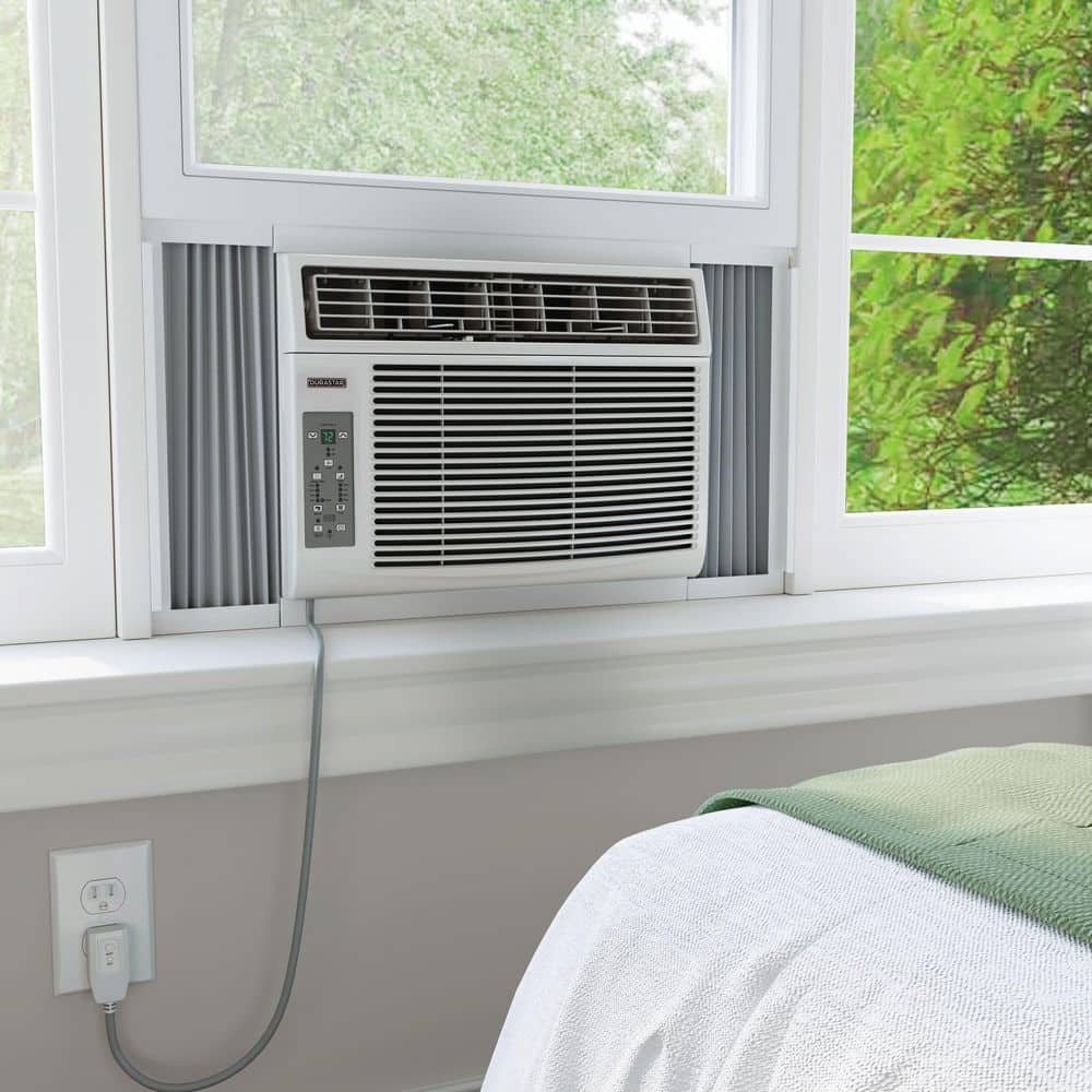 Durastar 8,000 BTU White Window Air Conditioner with Heater and Remote