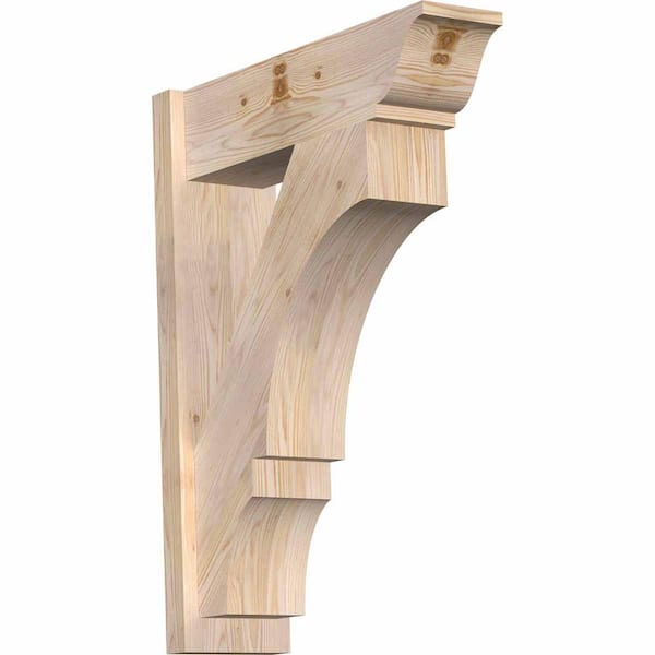 Ekena Millwork 8 in. x 34 in. x 26 in. Balboa Traditional Smooth Douglas Fir Outlooker