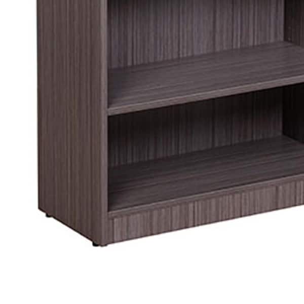 Benjara Vin 65 in. Tall Smoke Gray Wood and Melamine 5-Shelf