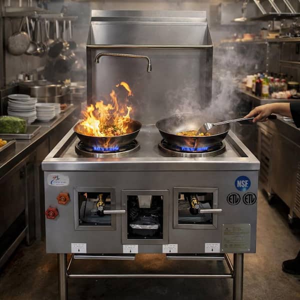 Cooler Depot 48 in. Commercial NSF Natural Gas Chinese Wok Range