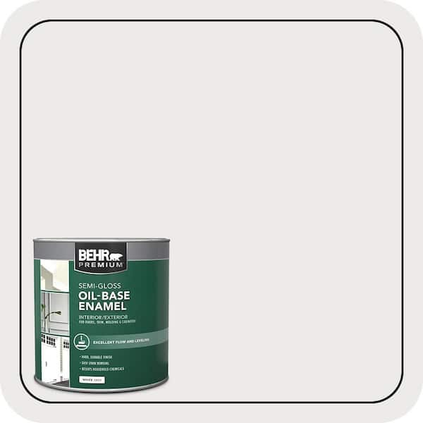 1 qt. White Oil-Base Semi-Gloss Enamel Interior/Exterior Paint