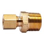 1/4 in. O.D. Comp x 3/8 in. MIP Brass Compression Adapter Fitting (5-Pack)
