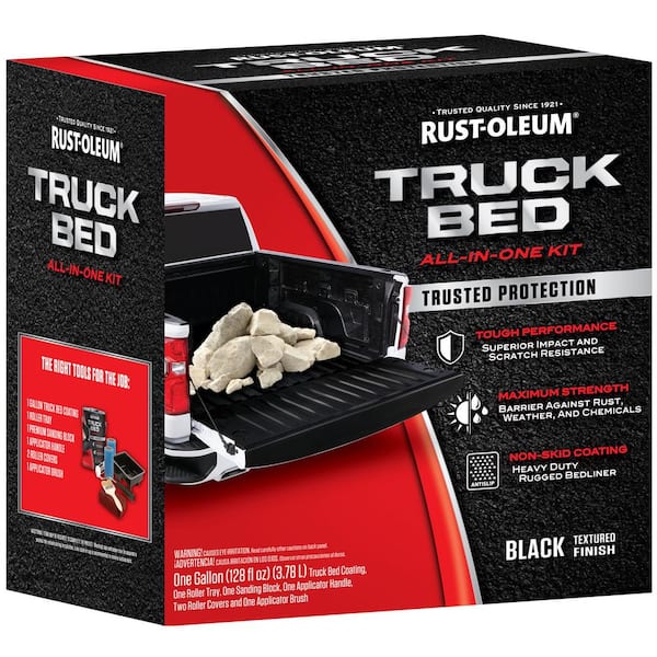 Rust-Oleum Automotive 1 Gal. Flat/Matte Black Truck Bed All-In-One Kit