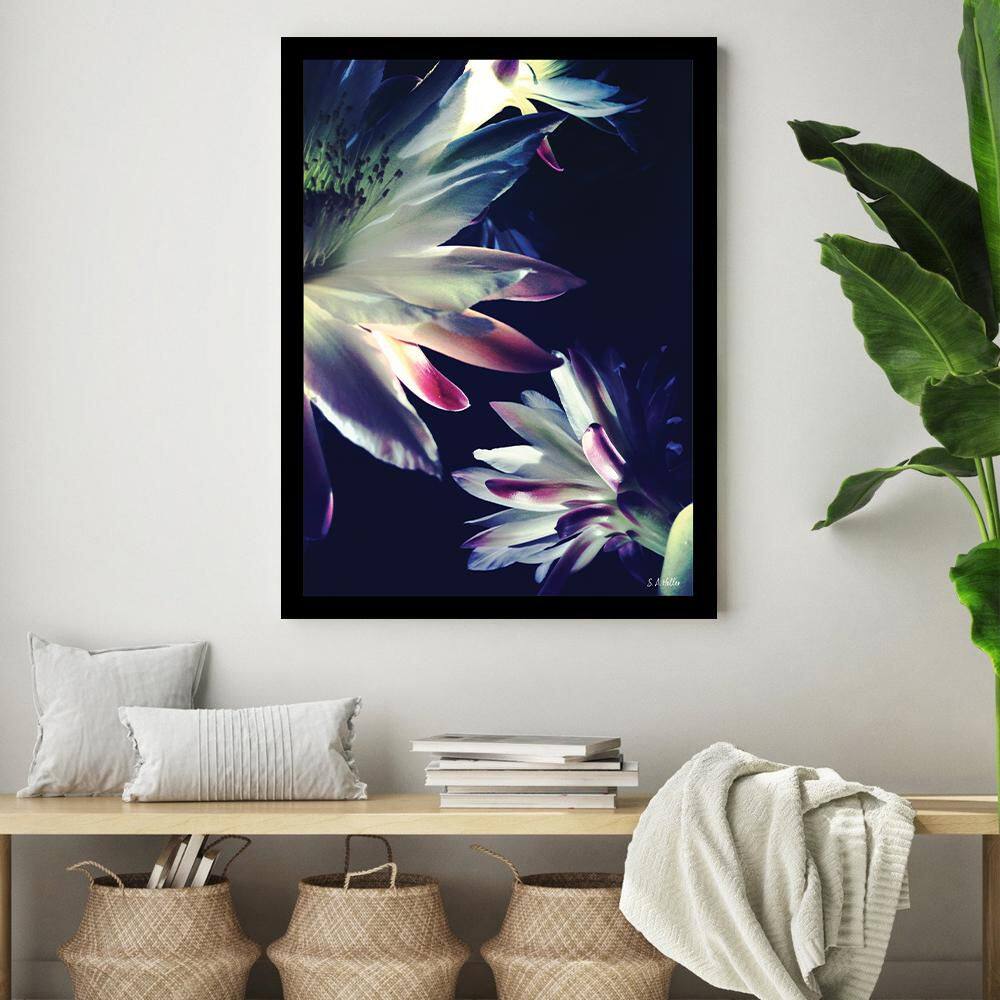 Blossoms Touch Black Framed Floral Print for Kids
