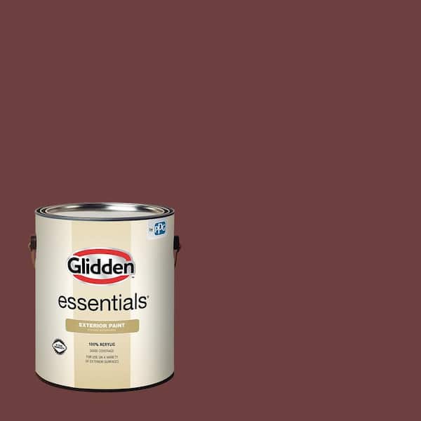 Glidden Essentials 1 gal. PPG1053-7 Burgundy Wine Semi-Gloss Exterior Paint