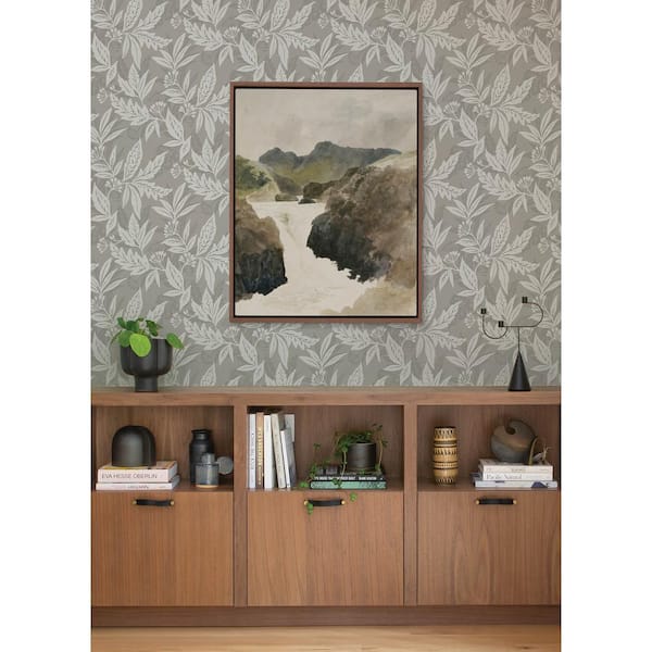 Anita Grey Woodland Floral Non-Pasted Wallpaper