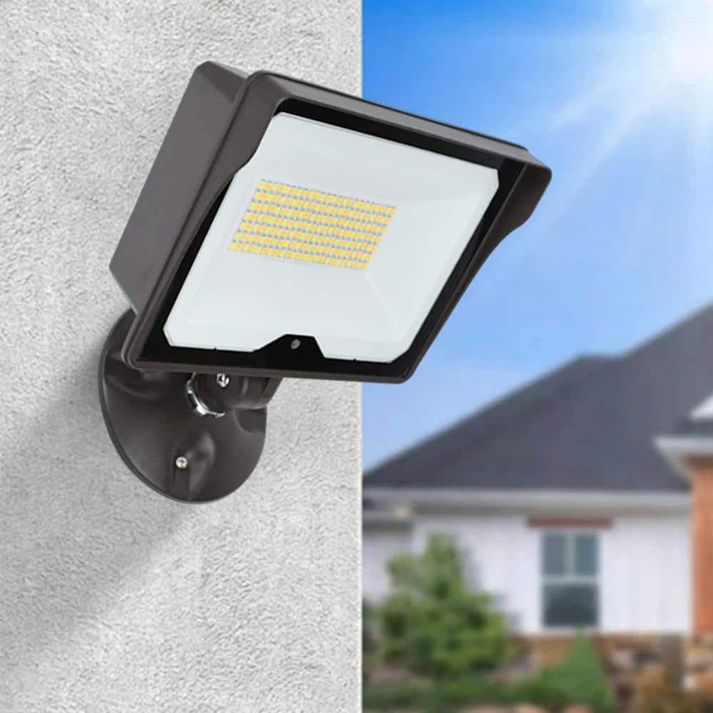 55-Watt 7000 Lumens Brown Outdoor Integrated LED Flood Light 3CCT Knuckle Mount Security Light with Photocell price history on PriceWatchPro