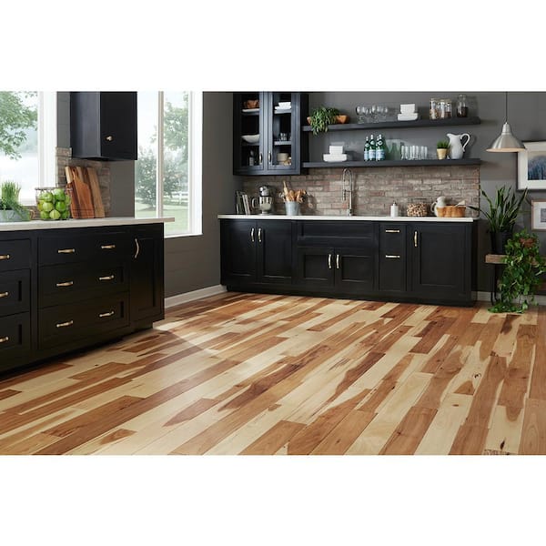 Natural Hickory 3/4 in. T x 2-1/4 in. W Smooth Solid Hardwood Flooring (24 sq.ft./case)