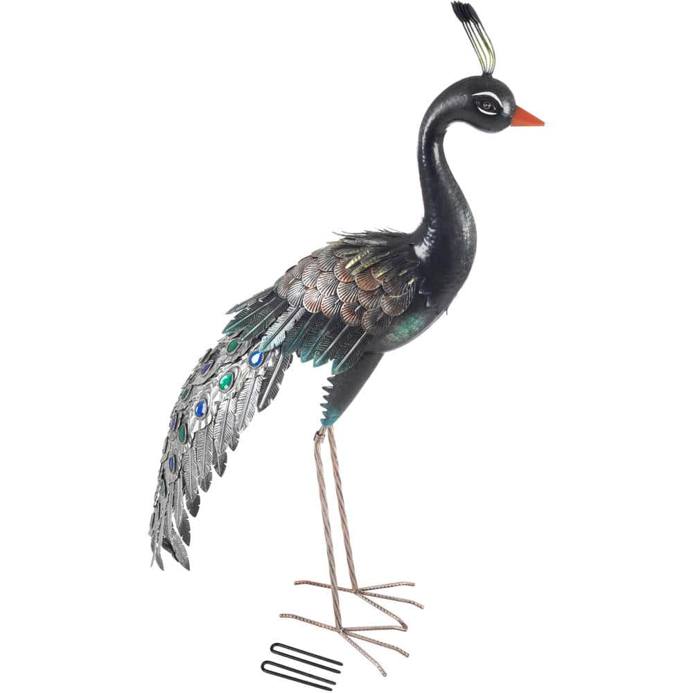 Pure Garden Peacock Lawn Decoration Metal Yard Art 50-LG1294 - The Home ...