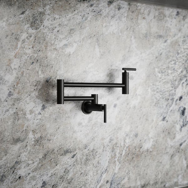 Wall Mount Pot Filler in Matte Black