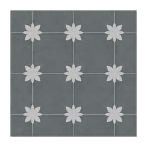 Flower Gray 9 in. x 9 in. Vinyl Peel and Stick Backsplash Stone Composite Wall and Floor Tile (9.12 sq. ft./Case)