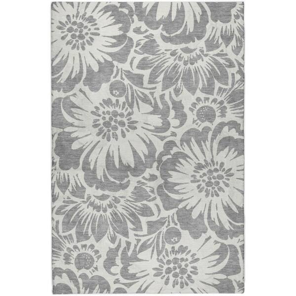 Dream Shag Premium Machine Washable Abstract ADS551 Gray 10 ft. x 14 ft. Area Rug