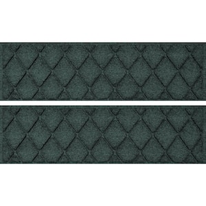 Aqua Shield Argyle Evergreen 8.5 in. x 30 in. Stair Tread Covers (Set of 4)