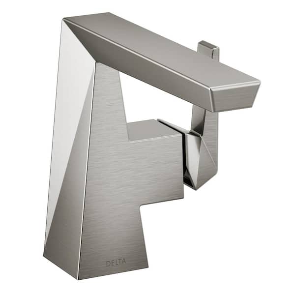 Delta Trillian Single Handle Single Hole Bathroom Faucet with Metal Pop-Up Assembly in Lumicoat Stainless
